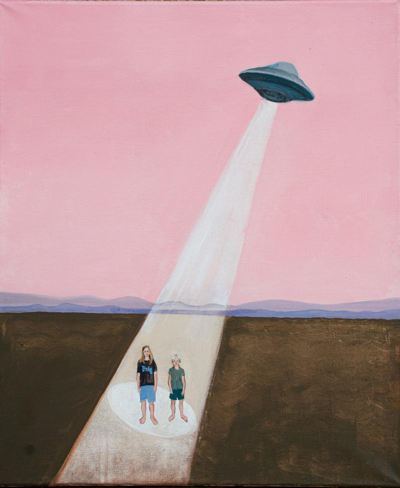 Kasia Prusik-Lutz Kinder entführt 2025 Öl/Leinwand 60 x 50 cm