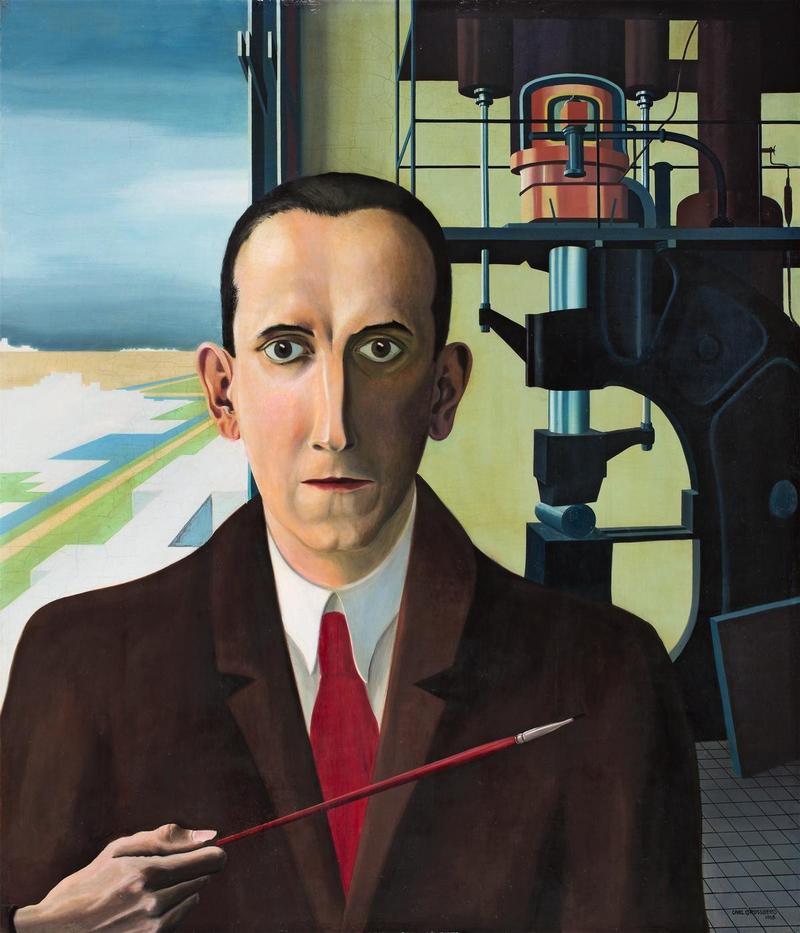 Selbstbildnis, 1928, Öl auf Holz, 70,1 × 60 cm